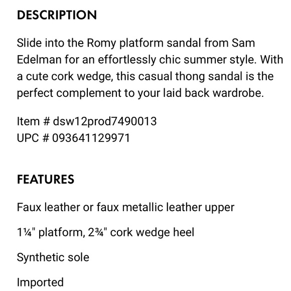 Sam Edelman Romy Wedge Platform Sandals - Picture 7 of 7